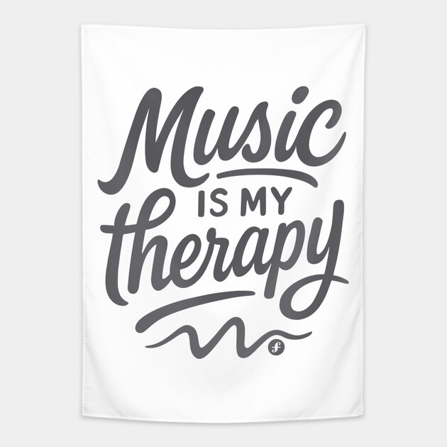 Music is My Therapy Tapestry by filiposwear