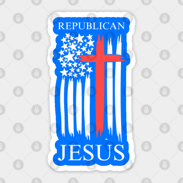 Republican-Jesus Sticker by Creatifly Graphic Tees