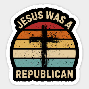 Republican-Jesus Sticker