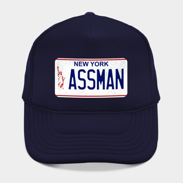 ASSMAN New York license plate Seinfeld Hat TeePublic