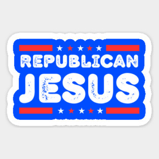 Republican-Jesus Sticker