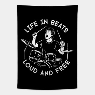 Life in Beats. Loud and Free Tapestry