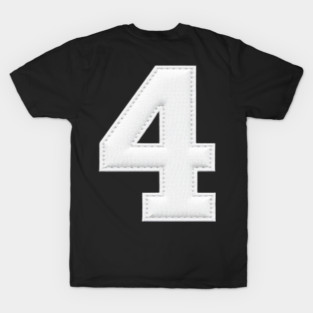 Number 4 Four Simple Graphic Minimalist Tee Shirt T-Shirt