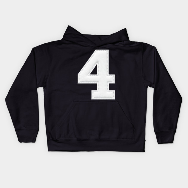 Number 4 Four Simple Graphic Minimalist Tee Shirt Kids Hoodie by OUTFITPAW
