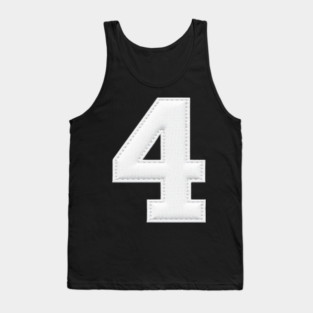 Number 4 Four Simple Graphic Minimalist Tee Shirt Tank Top