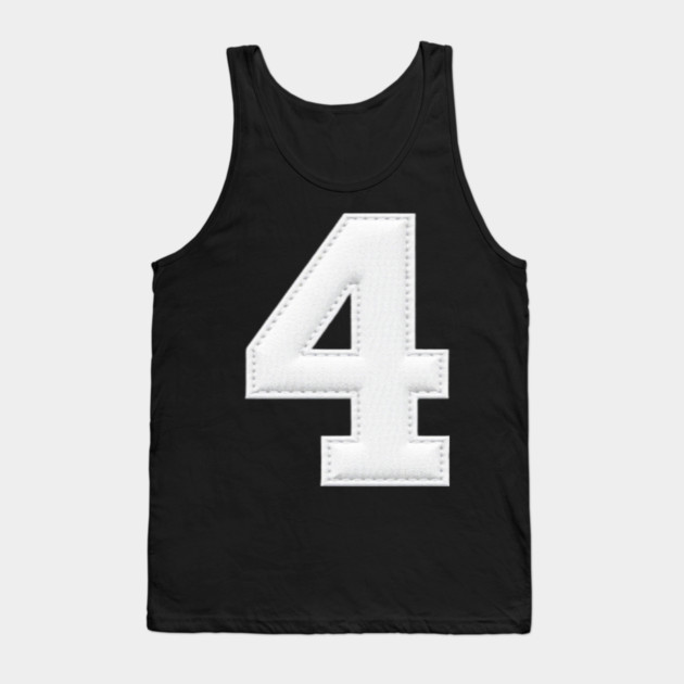 Number 4 Four Simple Graphic Minimalist Tee Shirt Tank Top by OUTFITPAW