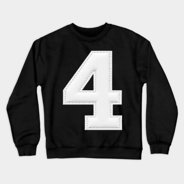 Number 4 Four Simple Graphic Minimalist Tee Shirt Crewneck Sweatshirt by OUTFITPAW