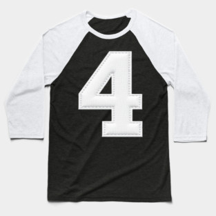 Number 4 Four Simple Graphic Minimalist Tee Shirt Baseball T-Shirt