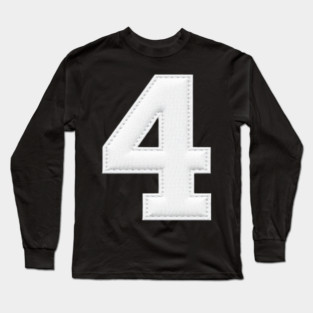 Number 4 Four Simple Graphic Minimalist Tee Shirt Long Sleeve T-Shirt