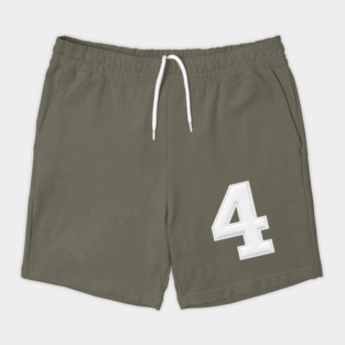 Number 4 Four Simple Graphic Minimalist Tee Shirt Shorts