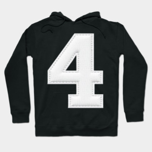 Number 4 Four Simple Graphic Minimalist Tee Shirt Hoodie