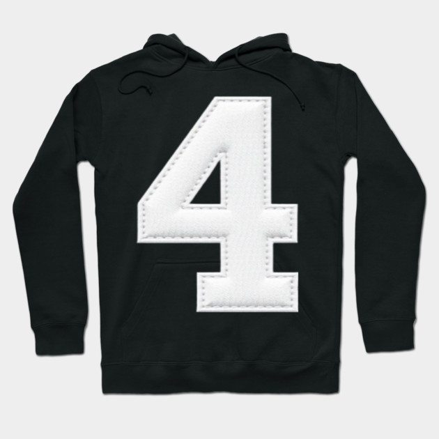 Number 4 Four Simple Graphic Minimalist Tee Shirt Hoodie by OUTFITPAW
