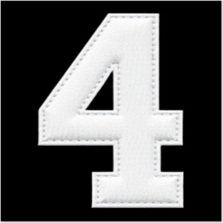 Number 4 Four Simple Graphic Minimalist Tee Shirt Posters and Art