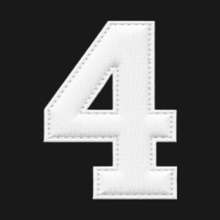 Number 4 Four Simple Graphic Minimalist Tee Shirt T-Shirt