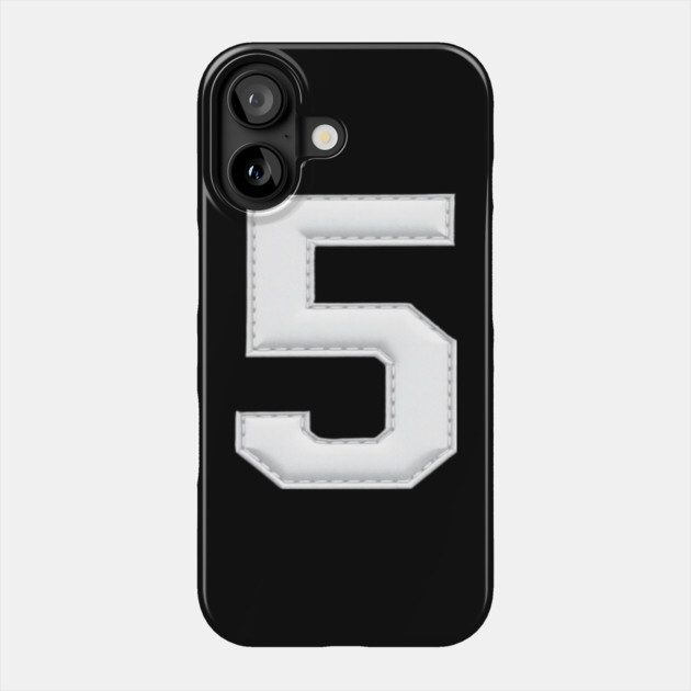 Number 5 Five Simple Graphic Minimalist Tee Shirt Phone Case by OUTFITPAW