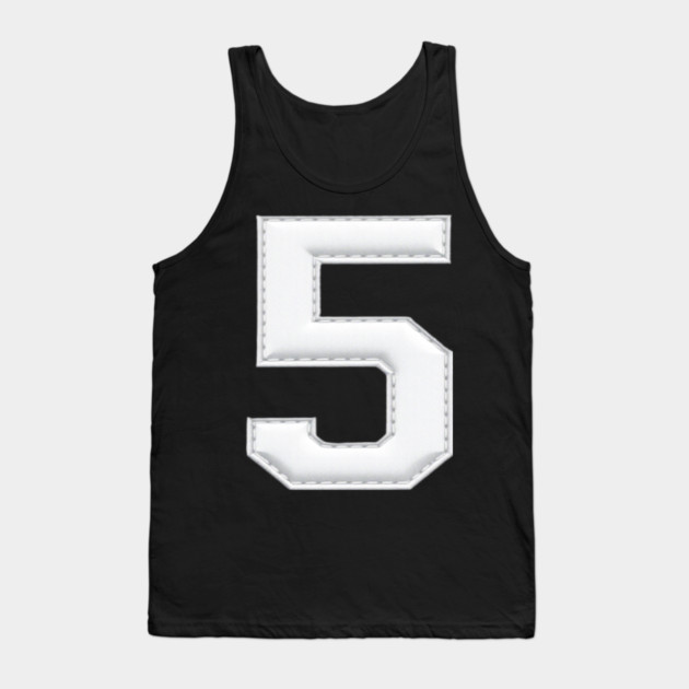 Number 5 Five Simple Graphic Minimalist Tee Shirt Tank Top by OUTFITPAW