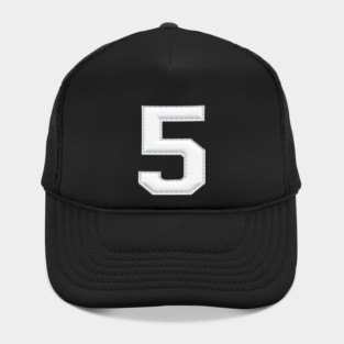 Number 5 Five Simple Graphic Minimalist Tee Shirt Hat
