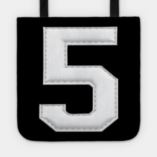 Number 5 Five Simple Graphic Minimalist Tee Shirt Tote