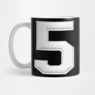 Number 5 Five Simple Graphic Minimalist Tee Shirt Mug