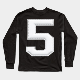 Number 5 Five Simple Graphic Minimalist Tee Shirt Long Sleeve T-Shirt