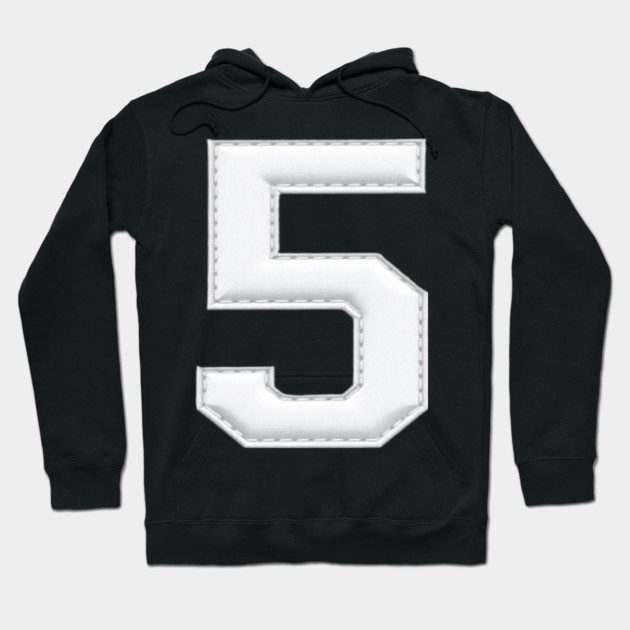 Number 5 Five Simple Graphic Minimalist Tee Shirt Hoodie by OUTFITPAW