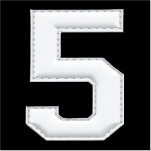 Number 5 Five Simple Graphic Minimalist Tee Shirt Posters and Art