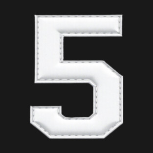 Number 5 Five Simple Graphic Minimalist Tee Shirt T-Shirt