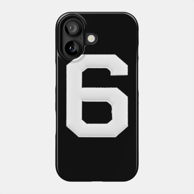 Number 6 Six Simple Graphic Minimalist Tee Shirt Phone Case by OUTFITPAW