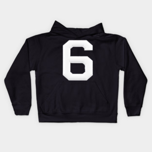 Number 6 Six Simple Graphic Minimalist Tee Shirt Kids Hoodie