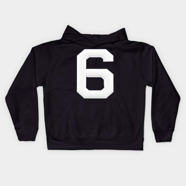 Number 6 Six Simple Graphic Minimalist Tee Shirt Kids Hoodie by OUTFITPAW