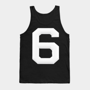 Number 6 Six Simple Graphic Minimalist Tee Shirt Tank Top
