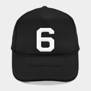 Number 6 Six Simple Graphic Minimalist Tee Shirt Hat