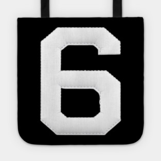 Number 6 Six Simple Graphic Minimalist Tee Shirt Tote