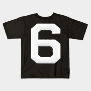 Number 6 Six Simple Graphic Minimalist Tee Shirt Kids T-Shirt