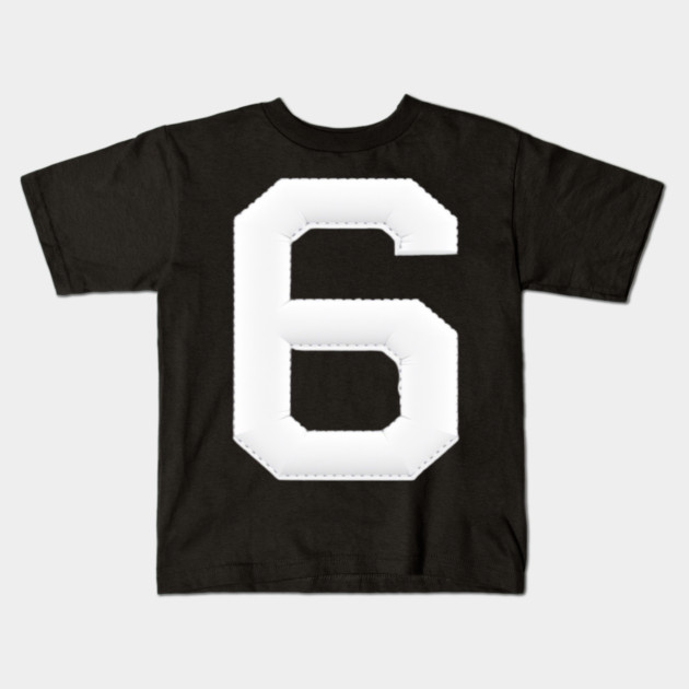 Number 6 Six Simple Graphic Minimalist Tee Shirt Kids T-Shirt by OUTFITPAW