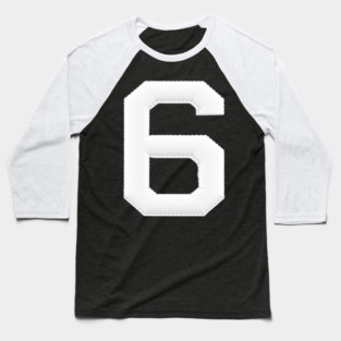 Number 6 Six Simple Graphic Minimalist Tee Shirt Baseball T-Shirt