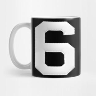 Number 6 Six Simple Graphic Minimalist Tee Shirt Mug