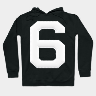 Number 6 Six Simple Graphic Minimalist Tee Shirt Hoodie