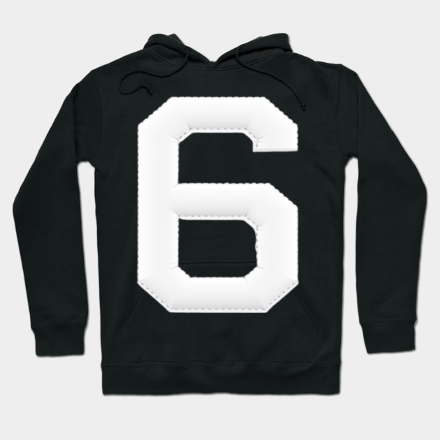 Number 6 Six Simple Graphic Minimalist Tee Shirt Hoodie by OUTFITPAW