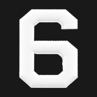 Number 6 Six Simple Graphic Minimalist Tee Shirt T-Shirt