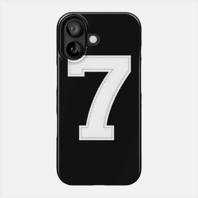 Number 7 Seven Simple Graphic Minimalist Tee Shirt Phone Case by OUTFITPAW