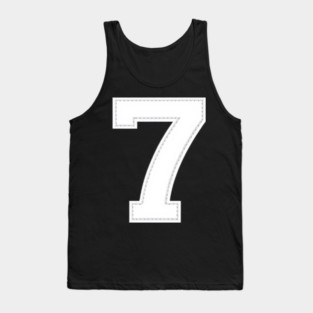 Number 7 Seven Simple Graphic Minimalist Tee Shirt Tank Top