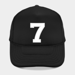 Number 7 Seven Simple Graphic Minimalist Tee Shirt Hat