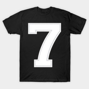 Number 7 Seven Simple Graphic Minimalist Tee Shirt T-Shirt