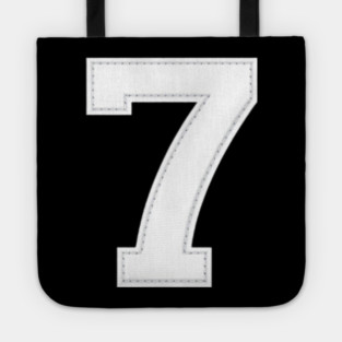 Number 7 Seven Simple Graphic Minimalist Tee Shirt Tote