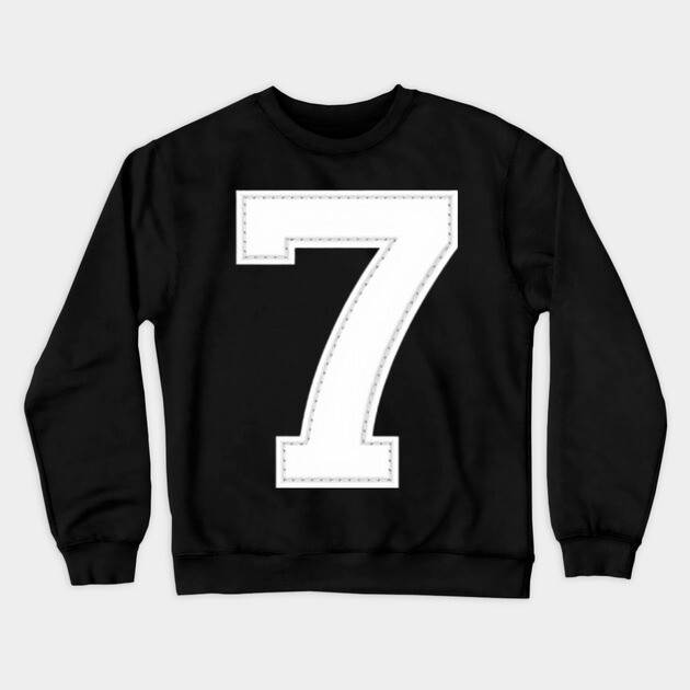 Number 7 Seven Simple Graphic Minimalist Tee Shirt Crewneck Sweatshirt by OUTFITPAW