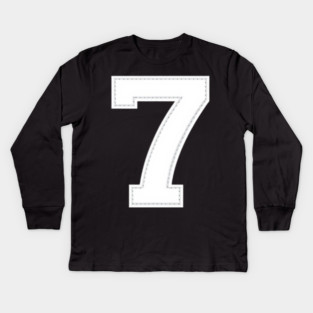 Number 7 Seven Simple Graphic Minimalist Tee Shirt Kids Long Sleeve T-Shirt