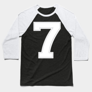Number 7 Seven Simple Graphic Minimalist Tee Shirt Baseball T-Shirt