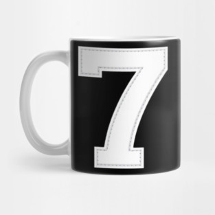 Number 7 Seven Simple Graphic Minimalist Tee Shirt Mug