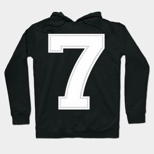 Number 7 Seven Simple Graphic Minimalist Tee Shirt Hoodie by OUTFITPAW